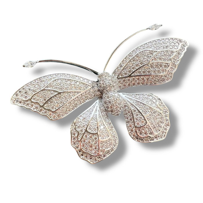 Broșă Fluture Elegantă cu Cristale Cadou 8 Martie Profesoare Borealy [2]