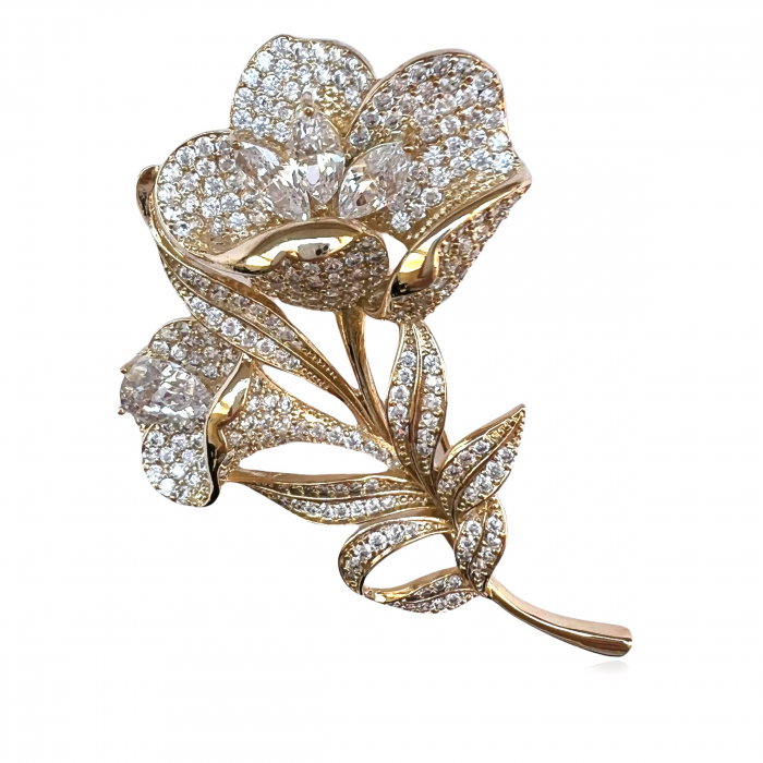 Brosa Lily Flower Borealy & Cadou Esarfa Matase [1]