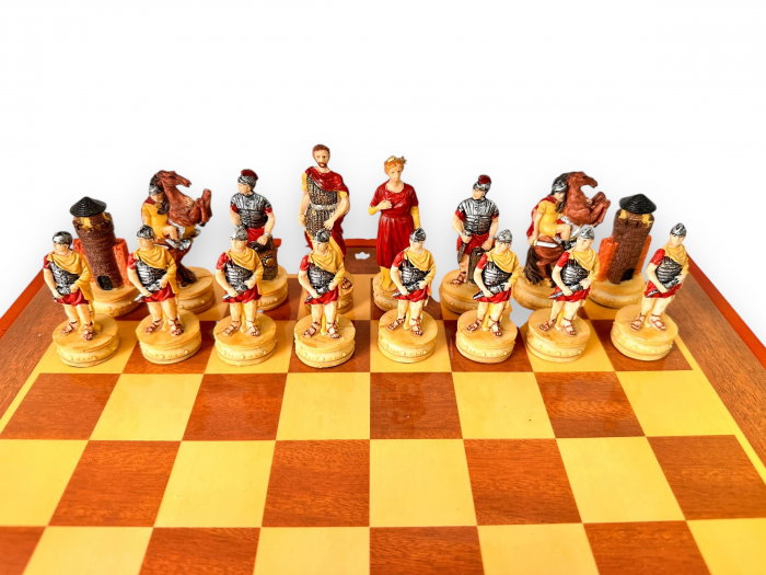 Premium Chess Game, cu figurine lucrate manual Roma Antica [2]