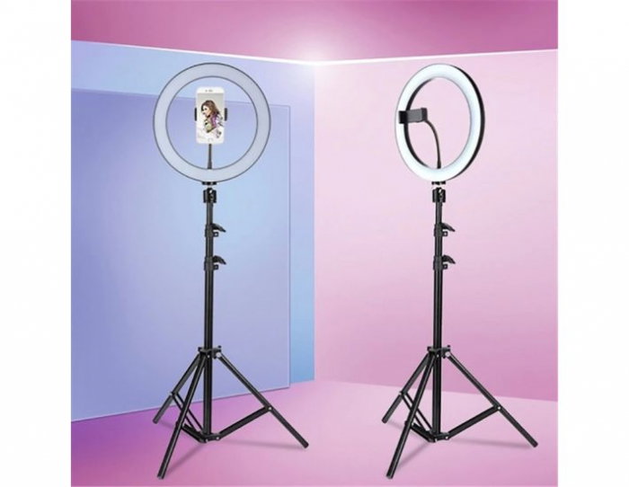 Ring Light XL 32 cm Lampa circulara Photo / Video / MakeUp cu trepied 210 cm [2]