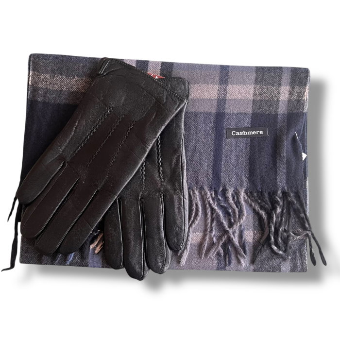 Cadou Style Men Esarfa Casmir si Manusi Piele Naturala [8]