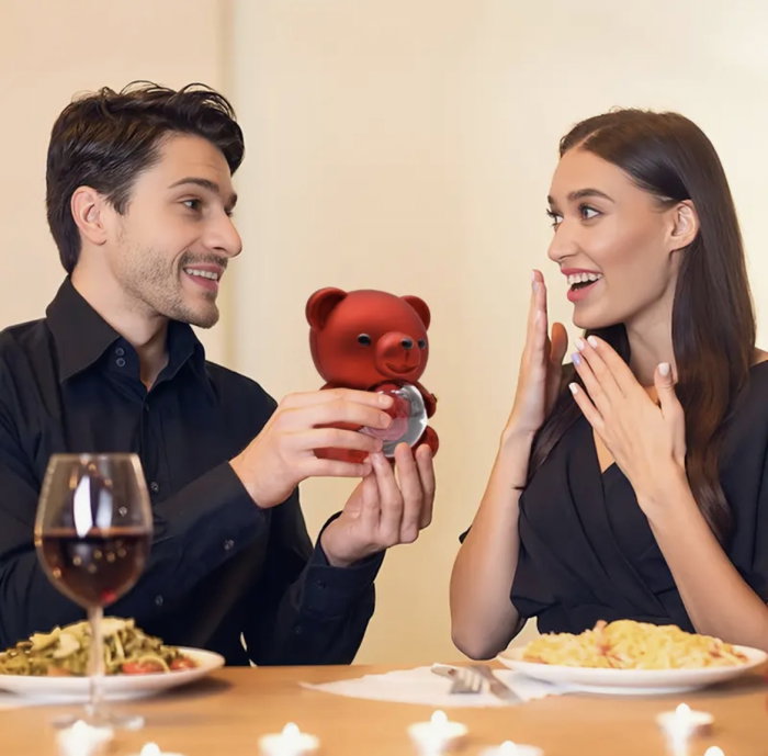 Set Bijuterii Red Heart cu Ursuleț – Cadou Valentine’s Day pentru Femei | Borealy [3]