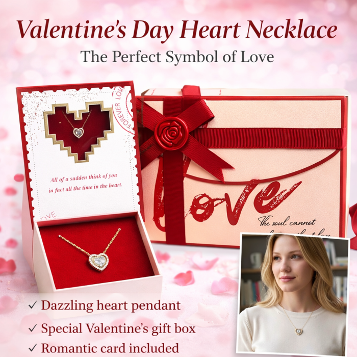 Colier în Formă de Inimă cu Cutie Cadou – Cadou Valentine’s Day pentru Femei [5]