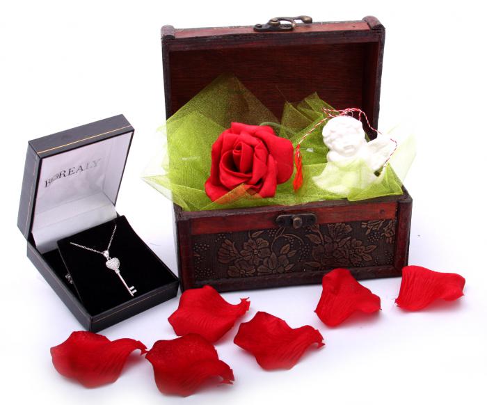 Cadou Angel of Love & Key Pendant Argint 925 [5]