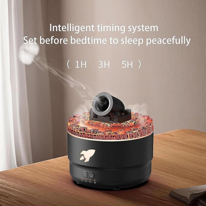Umidificator cu Design Rachetă – Efect Inele de Fum [2]