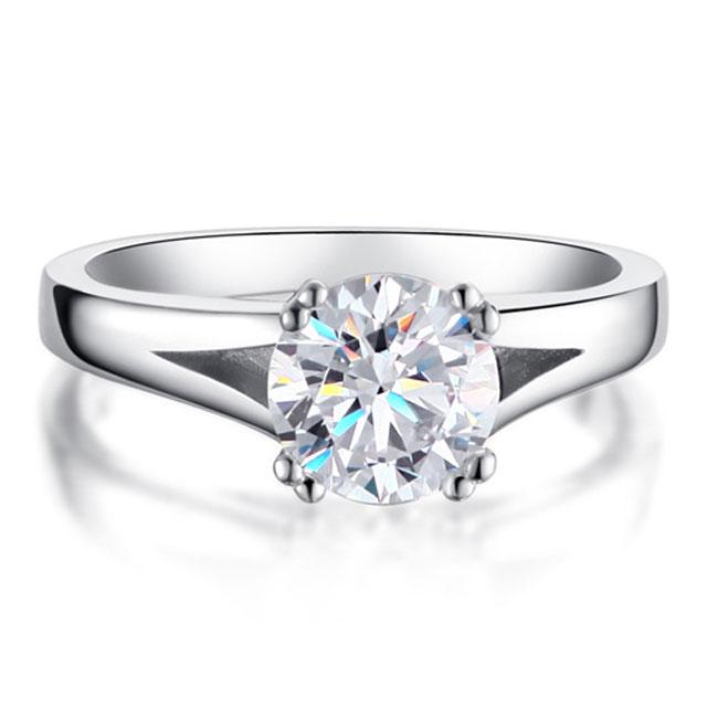 Inel Solitaire Simulated Diamond Argint 925 Marimea 6 [1]
