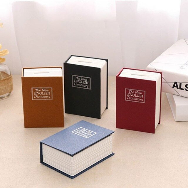 Seif Carte The New English Dictionary 18 cm x 11 cm & Cadou Carti de Joc Aurii [7]