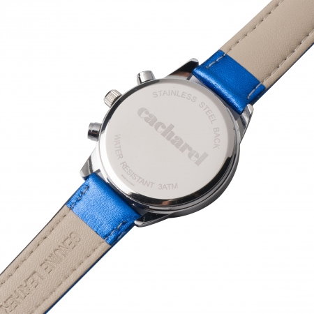 Ceas Chronograph Lady Bright Blue & Esarfa Matase [3]