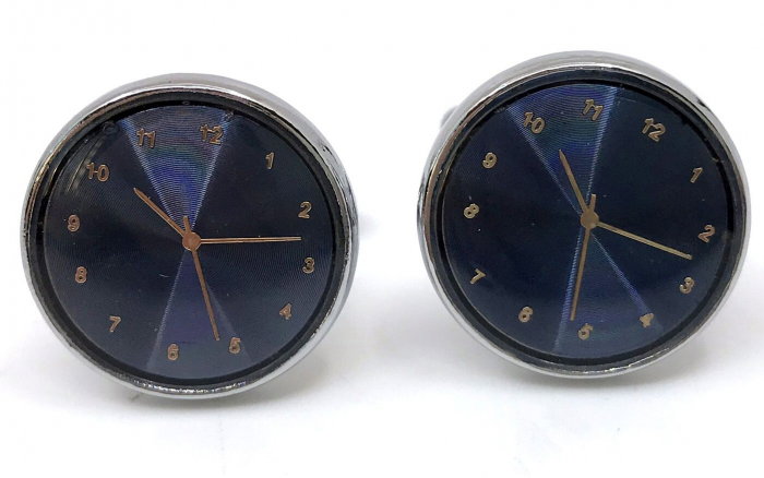 Ceas Date Element Navy Christian Lacroix si Butoni Azure Clock by Borealy Desk [3]