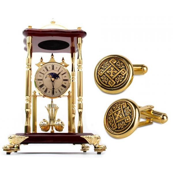 Set Ceas Danube by Credan si Butoni Gold Round by Credan [1]
