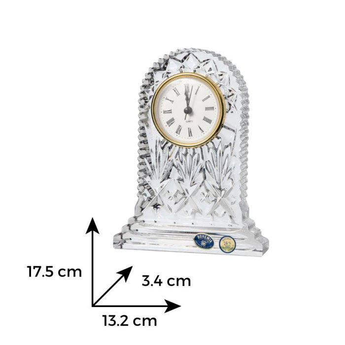 Ceas de masa din Cristal de BOHEMIA - 17,5 cm [2]