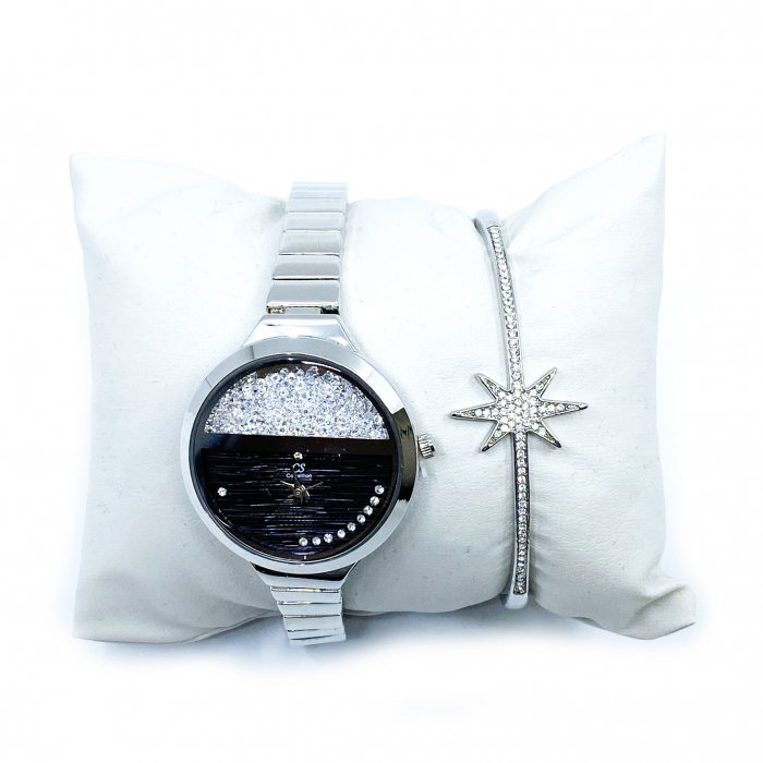 Set Ceas Crystal Exposed Time & Bratara Star [5]