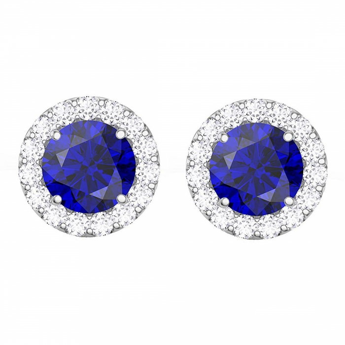 Cercei Borealy Argint 925 Blue Safir One Ocean 5 carate [1]