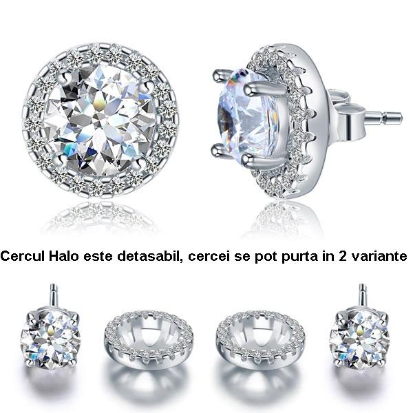 Cercei Borealy Argint Diamonds Halo One & Two [1]