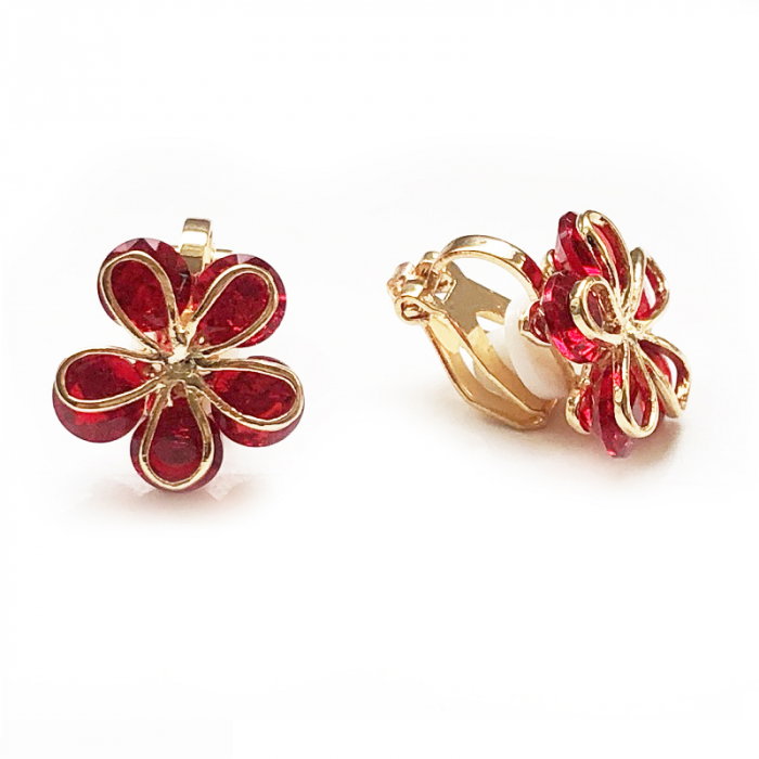 Cercei CLIPS Flower Red Passion [3]