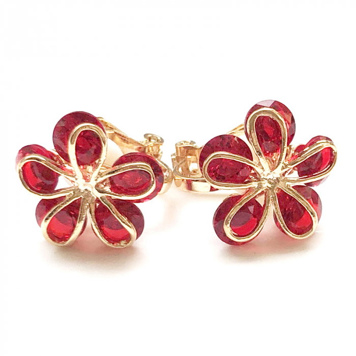 Cercei CLIPS Flower Red Passion [2]