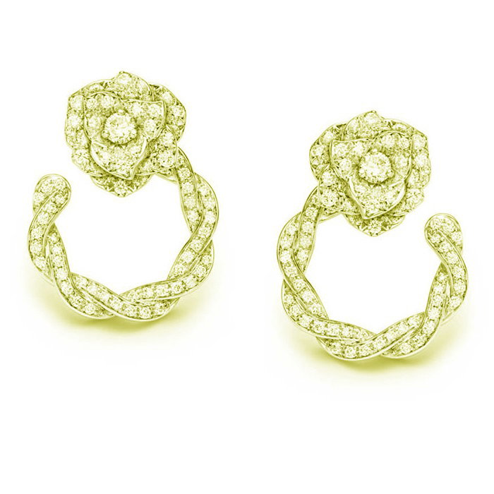 Cercei Gold Circle Rose [1]