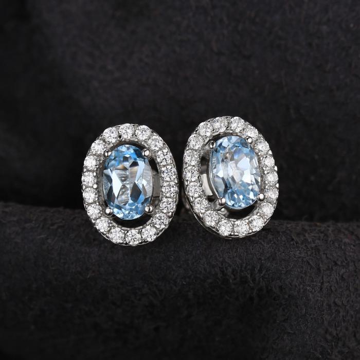 Cercei Blue Ciel Natural Blue Topaz [4]