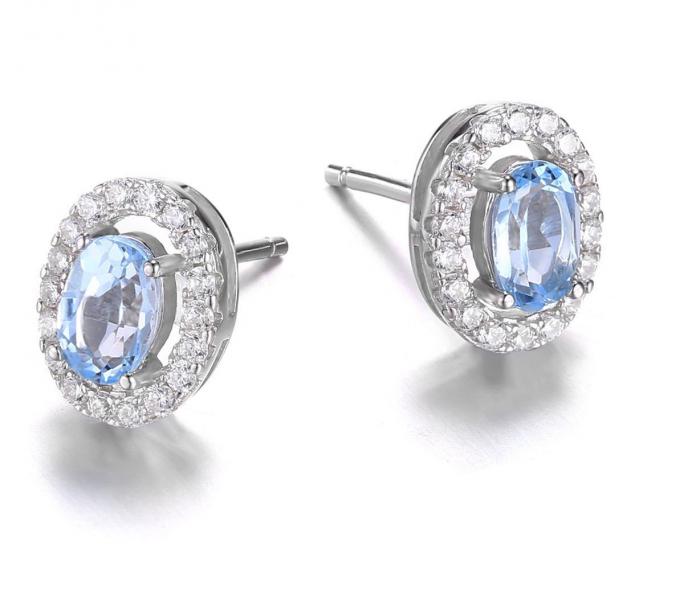 Cercei Blue Ciel Natural Blue Topaz [3]
