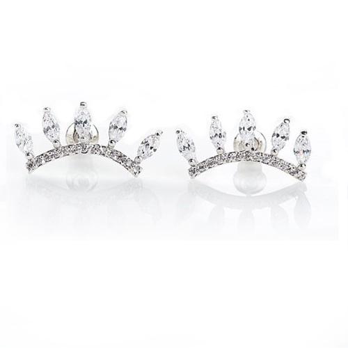 Cercei Crystal White Gold Plated [1]