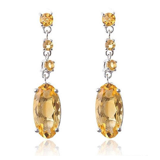 Cercei Borealy Argint 925 Citrine Oval [1]
