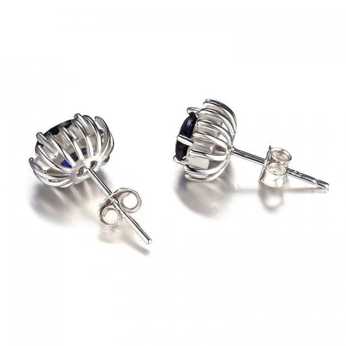 Cercei Borealy Argint 925 Safir 2 carate Coroana [3]