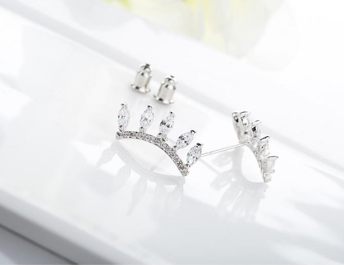 Cercei Crystal White Gold Plated [3]