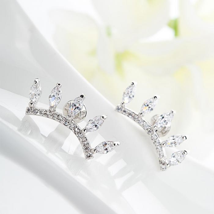 Cercei Crystal White Gold Plated [2]