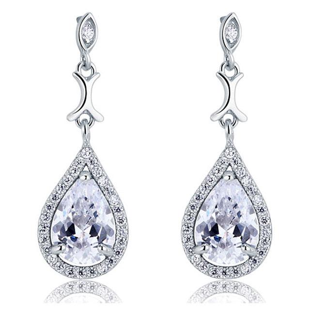 Cercei Borealy Argint 925 Simulated Diamond Delicate Bride [1]