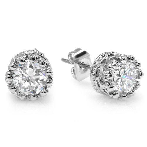 Cercei Borealy Argint 925 Simulated Diamonds One Coroana [3]