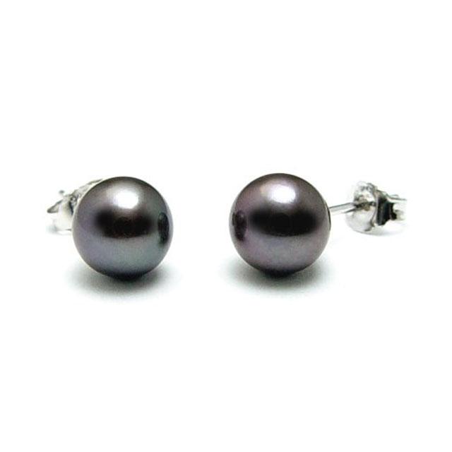 Cercei Borealy Argint 925 Perle Negre 7 mm AA Caviar [2]