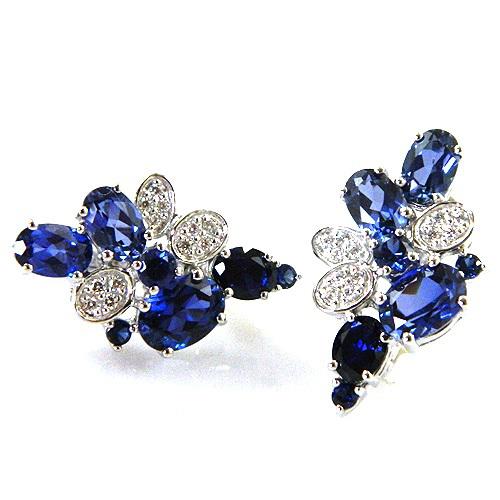 Cercei şi medalion Precious Safir by Borealy Argint 925 [4]