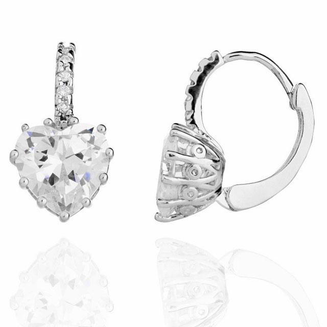 Cercei Borealy Sapphire Heart White [2]