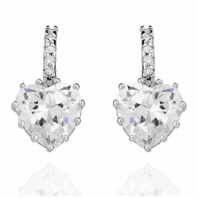 Cercei Borealy Sapphire Heart White [1]