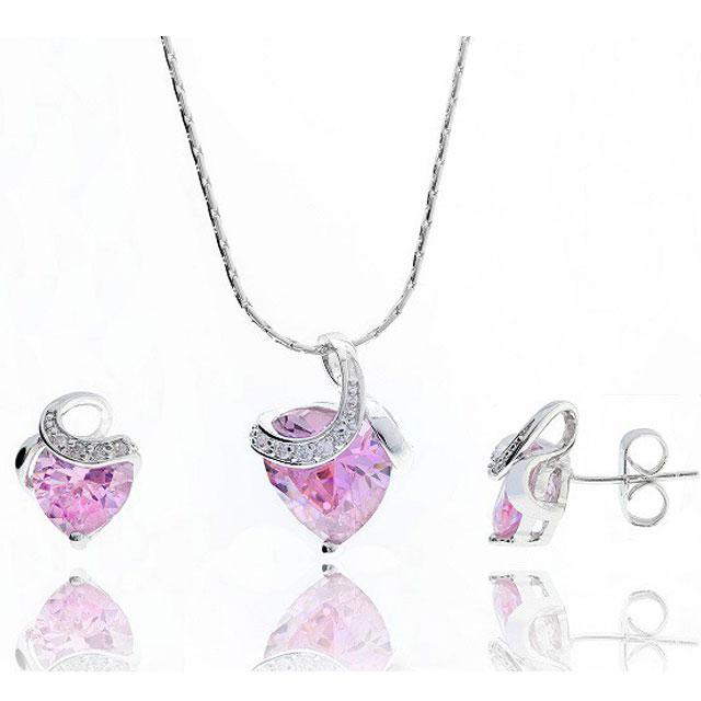 Set Borealy Cercei şi Colier Amour Roz [1]
