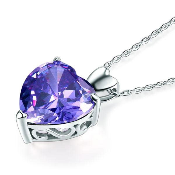 Set Borealy Argint Colier si Cercei Purple Amour [3]