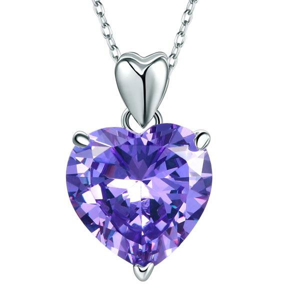 Set Borealy Argint Colier si Cercei Purple Amour [7]