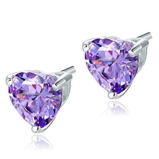Set Borealy Argint Colier si Cercei Purple Amour [2]