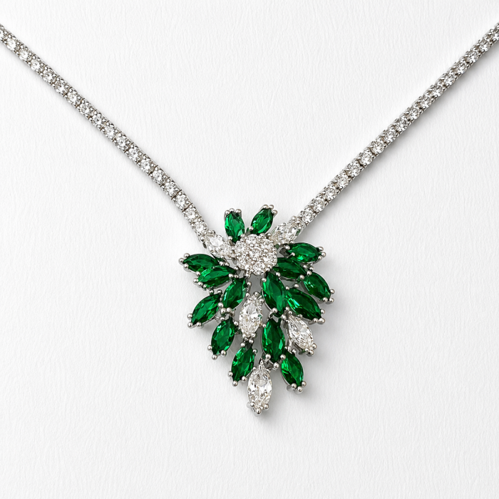 Colier Luxury Emerald Glow – Eleganță Regală în Nuante de Smarald [3]