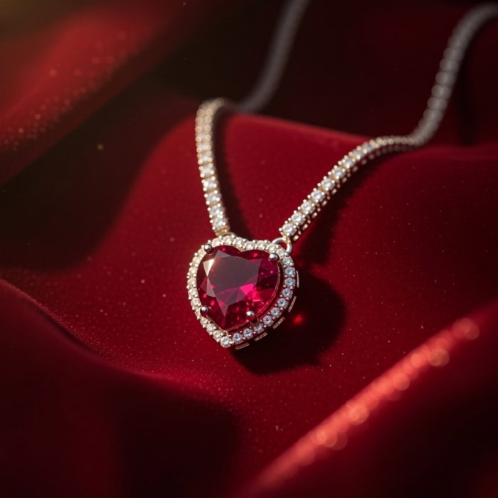 Colier Borealy Ruby Heart of the Love [4]