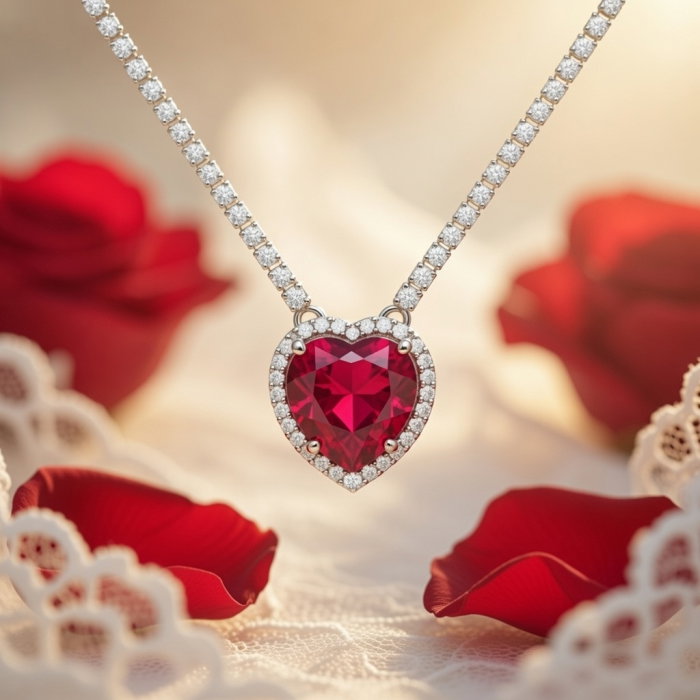 Colier Borealy Ruby Heart of the Love [6]