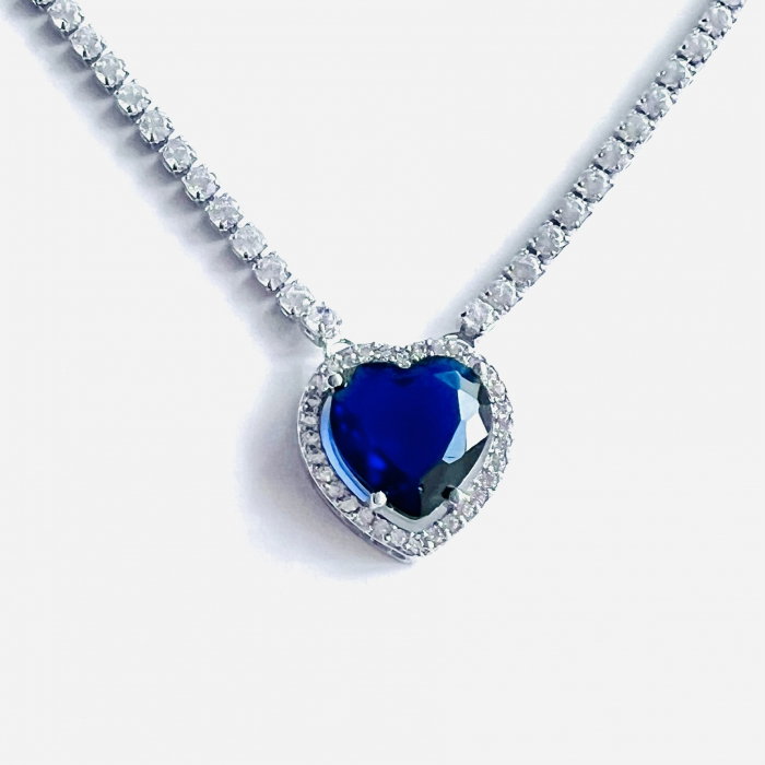 Colier Borealy Sapphire Titanic Heart of the Ocean [5]