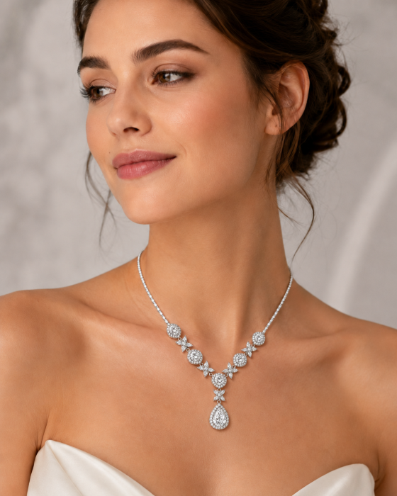Colier Elegant NUNTA cu Cristale [2]