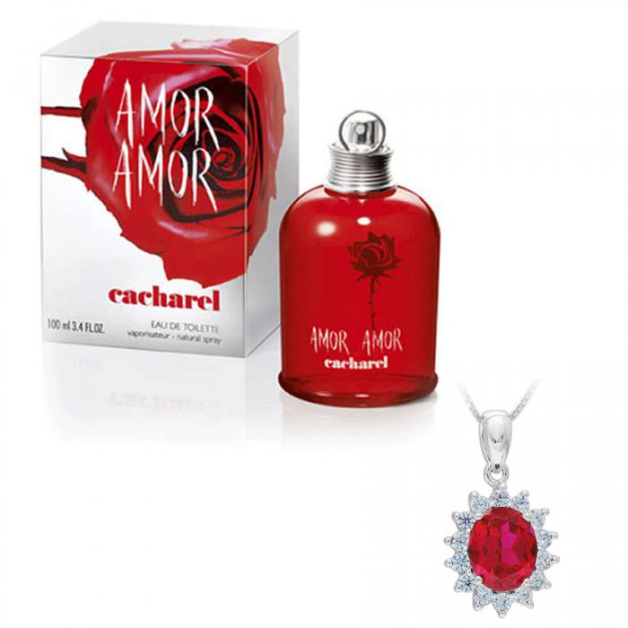 Colier Love Rubin 3 carate Argint 925 & Cacharel Amor Amor [2]