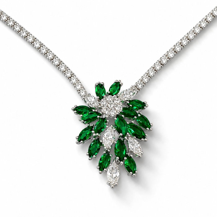 Colier Luxury Emerald Glow – Eleganță Regală în Nuante de Smarald [1]