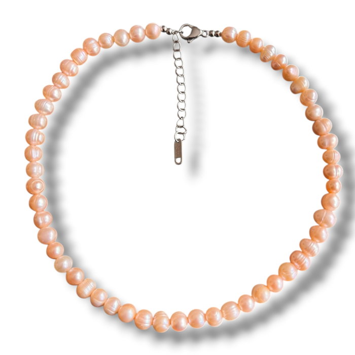 Colier Perle Naturale de Cultura Peach Gold - Cadou Elegant Femei [4]