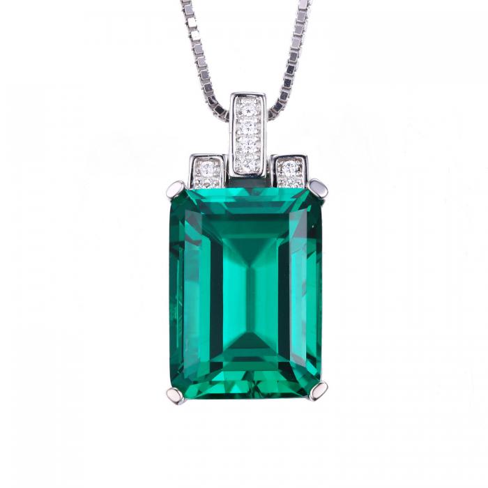 Colier Smarald 6 carate Argint Cocktail Charm [1]