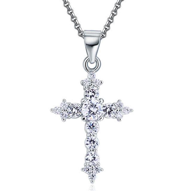 Colier Cross Diamonds Argint 925 [1]