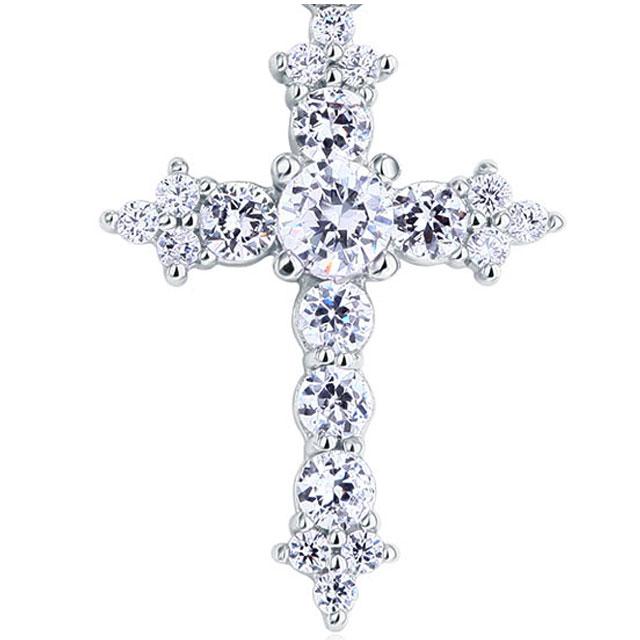 Colier Cross Diamonds Argint 925 [2]