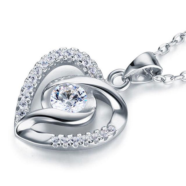 Colier Heart Diamonds Argint 925 by Borealy [2]